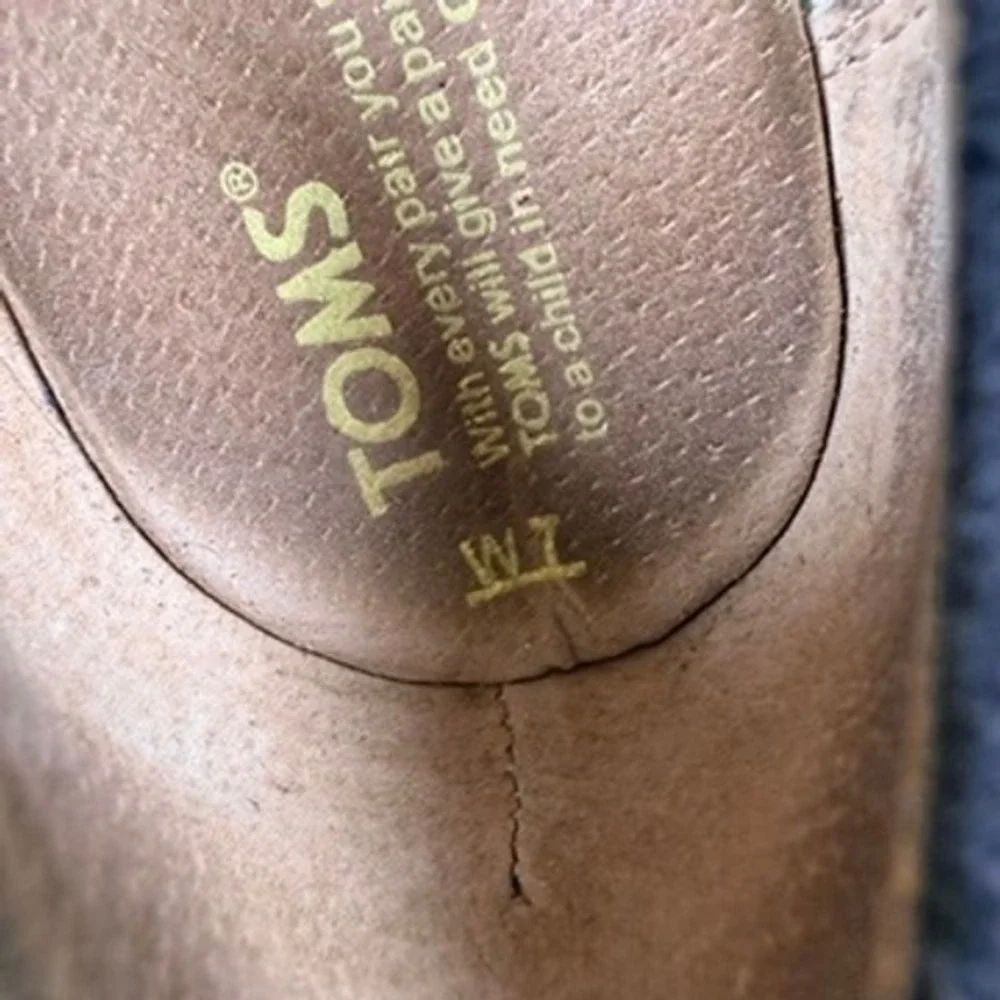 TOMS‎ Classic Espadrille Wedge Heels Womens 7 Black Corduroy Peep Toe Shoes Y2K